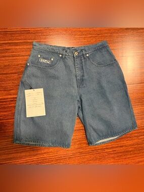G59 Records Skull Logo Denim Skater Jorts Size 34